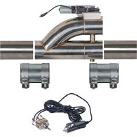 2" 2,25'' 2,5'' 3" Zoll SS304 Doppelventil Elektrisches Auslassabschaltventil mit Schaltertaste und 2 Stück Klemmanschluss