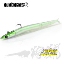 Leurre souple Hunthouse avec tête jig pour la pêche, 105mm/5g, 115mm/9g, 124mm/15g, Easy Shiner Swimbaits bicolore, accessoires pour la pêche au bar et au GT