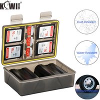 MSD SD XQD Memory Card Case Box with Camera Battery Slots for Canon LP-E6 LP-E6 LP-E8 Sony NP-FW50 Nikon EN-EL14A Fuji NP-W126