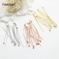 DIY Jewelry Making Accessories 14k Gold Plated Brass Metal Ball Head Pin For Jewelry Making Beading Pins Findings Supplies