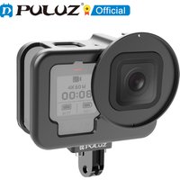 PULUZ-Coque de protection pour GoPro HERO13 12 11 10 9, boîtier noir en alliage d'aluminium CNC avec cadre d'assurance et objectif UV 52mm