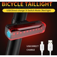 NATFIRE Bicycle Rear Light 5 Light Modes USB Rechargeable LED Taillight for Cycling Helmet Safety Warning LED Mountain Tail Lamp