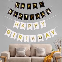 NEW Happy Birthday Banner Bunting Flag Party Decoration Kids Decor Children's Ornament Baby Colorful Girl Boy Parti Supplies