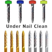 RolinStar Under Nail clean drill needle steel arbide cuticle clean milling cutter minicure pedicure