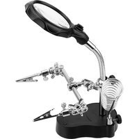 Desktop Soldering Holder Welding Equipment Auxiliary Tool Third Hand Helping Repair Tool Magnifier LED Lighting Soldering Stand
