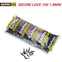 SAPIM SECURE LOCK NIPPLES EXTERNAL BLACK 15G 1.8MMX14MM Bicycle Spokes ALUMINIUM ALLOY NIPPLES