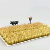 Miniature Rice Field Wheat Scene Realistic Grass Model For Making Military Railway Train Farm Landscape Model Making Diorama 1Pc