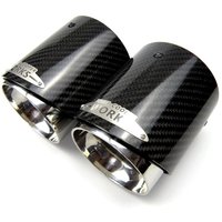 Carbon Fiber Exhaust Tip Muffler Tips Exhaust Pipe 95mm Fit for JOHN COOPER WORKS for Mini JCW 2022 2.0T