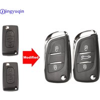 jingyuqin CE0523 Modified Key Shell For Peugeot 306 407 807 Partner For Remote VA2/HU83 Blade Entry Fob Case 2/3 Button
