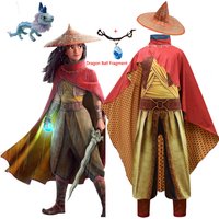 2021 New Movie Raya and The Last Dragon Kids Cosplay Legend Halloween Costume Raya Bodysuit Fancy Set Child Performance Costume image 4