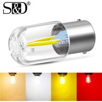 1pc Super Bright COB P21W BA15S 1156 1157 BAY15D P21/5W Led Bulbs Car Turn Signal Lamp Auto Reverse Lights Yellow Red White 12V