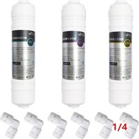 1 MICRON PPF+Granular Activated Carbon Filter UDF+ CTO Carbon Block Filter WATER FILTER Cartridge For 5 STAGE REVERSE OSMOSIS