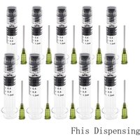Borosilicate Glass Luer Lock Syringe 1ml Capacity Reusable Heat Resistant Tube for Labs Use Lab with 14G Needles
