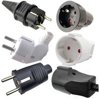 1pcs European 16A Grounded Industry Assemble Wiring Plug Germany Russia Power Cable Connector Female Male EU Schuko Power Socket