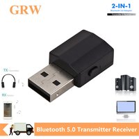 GRWIBEOU New 5.0 Bluetooth Transmitter Receiver Mini 3.5mm AUX Stereo Wireless Music Adapter For Car Radio TV Bluetooth Earphone