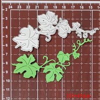 Metal Cutting Dies Grape Vine Leaves Craft Die Cut Stencil For Scrapbooking Embossing Paper Cards Handmade Die Template