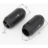 HIFI Audio Pants 2x 6mm hole Y Splitter RCA Cable Speaker Cable Wire Pant Alluminium 21mm to 2*7mm Boot With Arrow