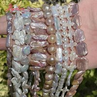 Natural Freshwater Pearl Edsion Natural Loose Stone Beads For Jewelry Making DIY Necklace Bracelets Strand 15" Free Shipping