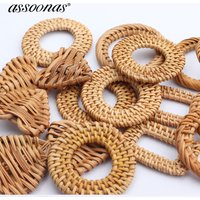 assoonas,M752 jewelry accessories,bamboo rattan pendant,hand made,charms,diy earrings,making findings,10pcs/lot