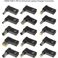 100W USB Type C to Dc Power Jack Connector USB C to Universal Laptop Power Adapter Plug Converter for Asus Dell Lenovo Notebook