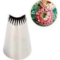 1Pcs #899 Large Size Lotus Flower Petals Piping Nozzle Cake Cream Decoration Tip Staniless Steel Icing Tips