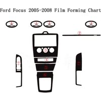 For Ford Focus 2005-2008 Interior Central Control Panel Door Handle 3D/5D Carbon Fiber Stickers Decals Car Styling Accessorie