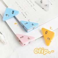 5pcs Mini Color Corner Clips Set Transparent & Solid Colorful Page Holder Paper Clip Clamp File Index Photo Office School A6692