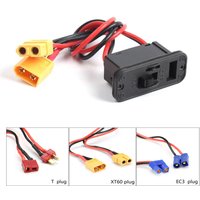 RC Heavy Duty Battery Harness Switch W/ T/XT60/EC3 Plug Built In Charging Socket RC Toys Upgrade Parts RC accessories