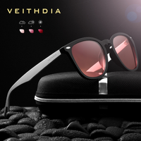 VEITHDIA marque lunettes de soleil aluminium + TR90 hommes photochromique miroir lunettes de soleil lunettes Vintage extérieur lunettes pour femmes 6116