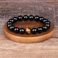 Fashion Obsidian Tiger Eye Stone Bracelets for Men New Natural Stone Beads Man Bracelet Men Charm Yoga Jewelry Gift 2022 Pulsera