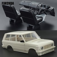 313mm Wheelbase ABS Hard Body Set / Instrument Desk Seat Interior for 1/10 RC Crawler Axial SCX10 TRX4 Range Rover 1970