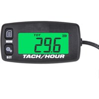 Tach Hour Meter Motorcycle Meter Digital Tachometer Engine Resettable Maintenace Alert RPM Counter for Chainsaws Boats ATV