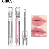 QIBEST Moisturizer Plumper Lip Gloss Long Lasting Transparent Lipgloss Base Watery Luster Glossy Lip Tint Waterproof Lips Makeup