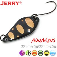JERRY 2.5g/3.5g/5g Glossy Colors Trout Pike Perch Baitcast Fishing Lures Micro Ultralight Freshwater Spinner Spoons