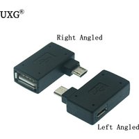 90 Degree Micro USB OTG Adapter for Fire Stick TV Snes Mini Classic Nes Mini with Power Supply Left Right Angled