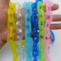 FishSheep Fashion Neon Color Acrylic Chain Necklace For Men Women Harajuku Punk Resin Big Choker Necklace 2020 Fashion Jewelry