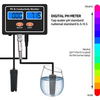Water Quality Real-time Continuous Monitoring Online PH EC Monitor Conductivity Monitor Meter Tester ATC for Aquarium PH Meter