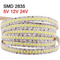 5V 12V 24V 2835 Led Strip 5m 300/600/2400 Pixels Led Tape SMD 3528 Fiexible Light Bar Strips Under Cabinet Lighting Backlight