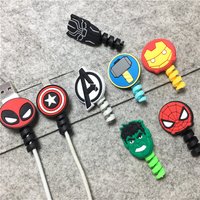 1pcs MARVEL USB Cable Protector Management Data Line Organizer Clip Protetor De Cabo Cable Protector For iPhone Android