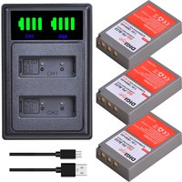1800mAh Battery + LED Dual Charger for BLS-5, BLS-50, PS-BLS5 Olympus OM-D E-M10,PEN E-PL2,E-PL5,E-PL6,E-PL7,E-PM2,Stylus 1