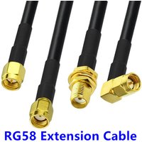 SMA Male to SMA Male RG58 Coaxial Cable 1M 3M 5M 10M 20M SMA Plug 3G 4G WiFi Antenna Extension Cable Connector Adapter Pigtail