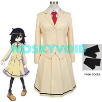 Kuroki Tomoko Cosplay Costumes Watashi ga Motenai no wa Dou Kangaetemo Omaera ga Warui WataMote Uniform Woman Wigs