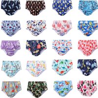 Couches de natation réutilisables, 9 pièces/lot, pour garçons et filles, maillots de bain dessin animé, pantalons de natation d'été pour enfants
