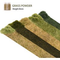 8MM Static Grass Turf Miniature Flock Nylon Lawn Powder For HO N Building Landscape Scene Model Railway Layout 30g