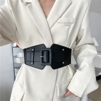 Breiter elastischer Korsettgürtel für Damen, Anzug, Stretch-Kummerbund, Übergröße, Gürtel für Damen, hochwertiger großer Bund, Weiß