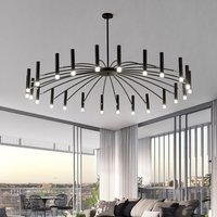 Nordic Sputnik Firework Chandelier LED Gold Black Chandelier For Living Room Bedroom Kitchen Interior Large Ceiling Lighting