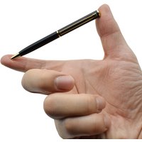 Mini Rotating Pocket-size Ballpoint Pen Metal Material 0.7mm Black Blue Ink Refill Ballpen Office School Supplies Stationery
