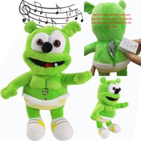 Singing Gummy Bear Plush Toys Music Voice Gummy Stuffed Dolls Peluche Sounding Bear Plushie Toys Christmas Baby Toy for Kid 30CM