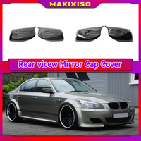 Carbon Faser Auto Rückansicht Tür Flügel Spiegel Seite Spiegel Abdeckung Kappen Shell Fall für BMW E60 E61 E63 E64 5er serie Modell 2004-2008