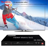 6x2 HDMI Matrix Switch 4k 60hz hdmi audio video splitter 6 In 2 out hdmi Switch Switcher with Audio for PS4 Computer TV Monitor